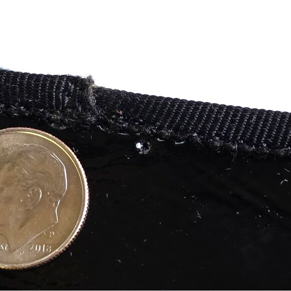 Anthropologie BIBI LOU Black Patent Leather Heeled Ballet Pumps Sz 39 Bow - Picture 14 of 14